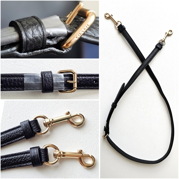 Dooney & Bourke Alto Small Shana Satchel Black Made in Italy + Coach Strap - Picture 15 of 16